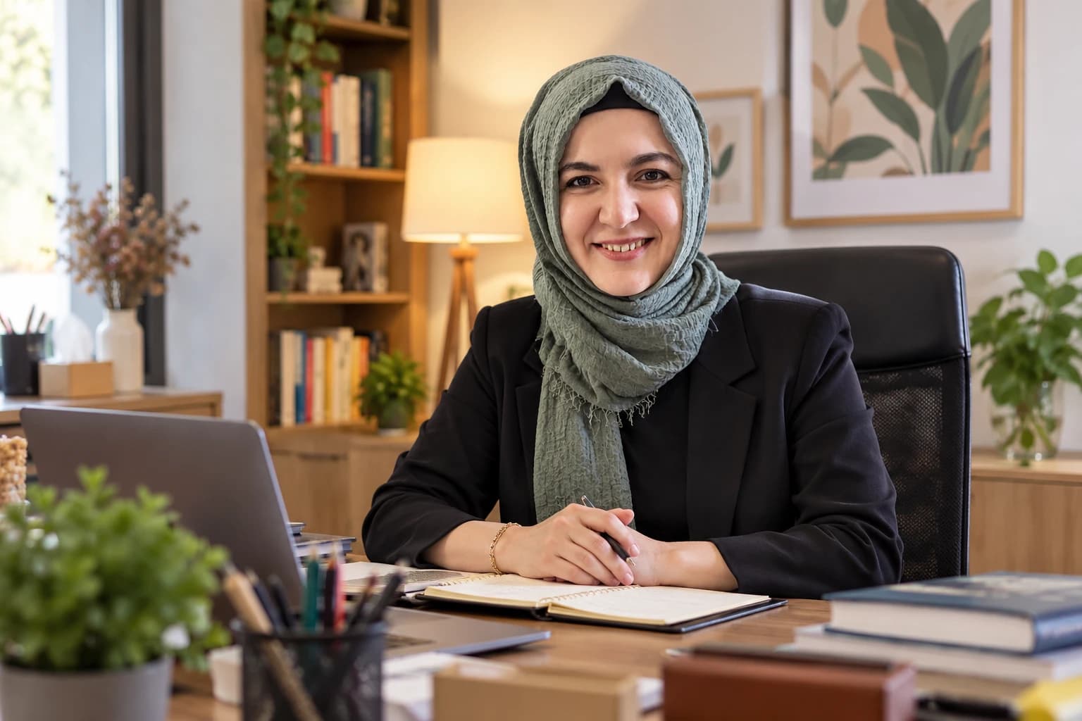Serap Yalçın, Psikolojik Danışman, çalışma odasında
